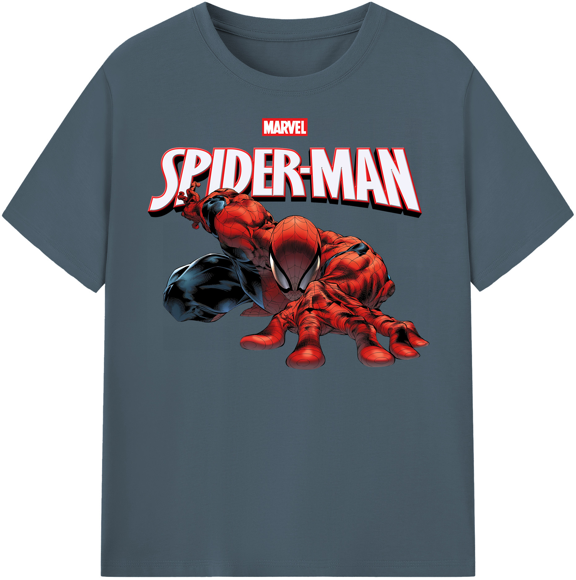 （画像用） Spider Man スパイダーマン 綿100％半袖Tシャツ（フロントプリント）